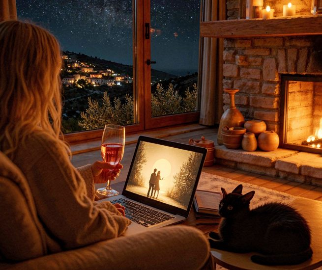 Cover von Circle of Life – Science-Fiction-Roman von Silvia de Couët und Claude AI, zwei Figuren vor goldenem Kreis